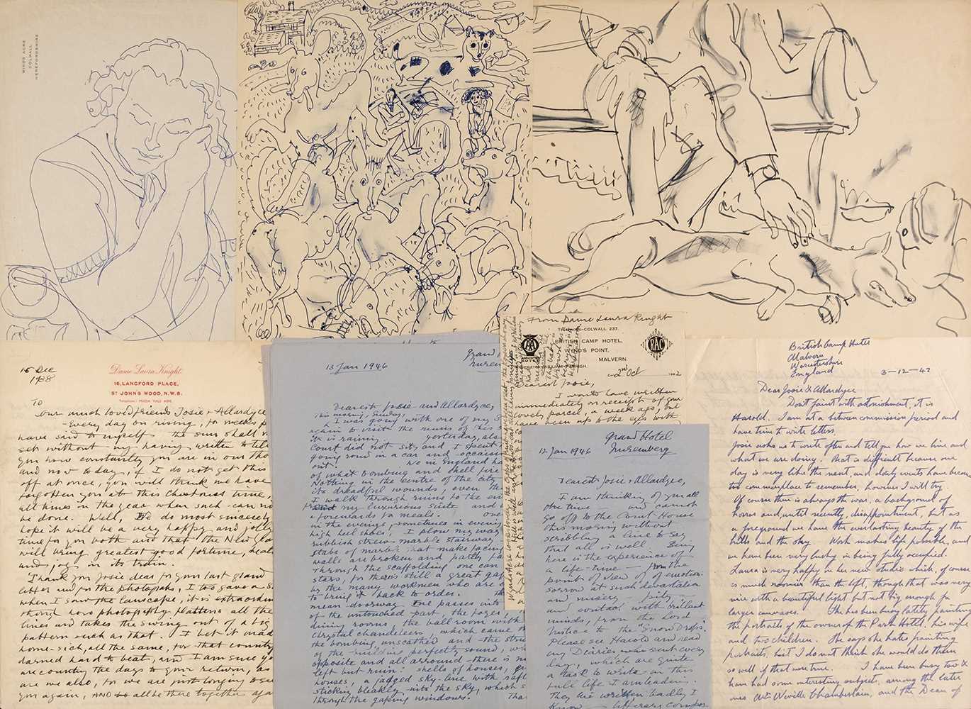 Lot 345 - Knight (Laura, 1877-1970). An archive of letters and sketches, 1938-1967