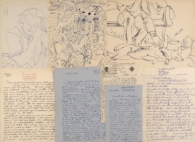 Lot 345 - Knight (Laura, 1877-1970). An archive of letters and sketches, 1938-1967