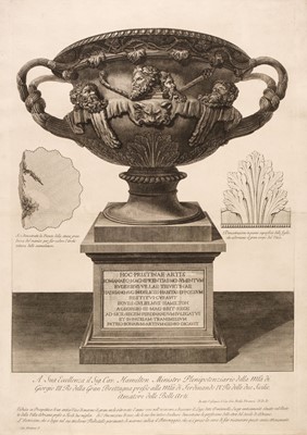 Lot 75 - Piranesi (Giovanni Battista, 1720-1778). Four etchings from Vasi Candelabri...