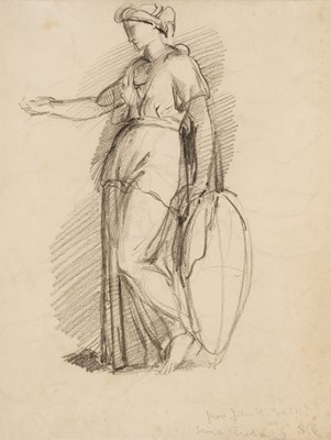 Lot 126 - Richmond (George, 1809-1896). Study of a standing woman with shield