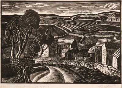 Lot 403 - Allen (Harry Epworth, 1894-1958). Wardlow Mires - Derbyshire, wood engraving