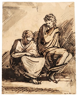 Lot 88 - Ottley (William Young, 1771-1836). Two seated Male Figures, 1791