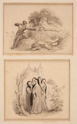 Lot 107 - Stothard (Thomas, 1755-1834). The Laurel and the Reed, & The Sunflower and the Ivy, drawings