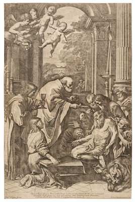 Lot 23 - Testa (Giovanni Cesare, active 1630-1655). Last Communion of Saint Jerome..., 1650-55, and others