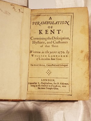 Lot 37 - Lambarde (William). A Perambulation of Kent, 3rd ed., [1656]