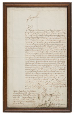 Lot 280 - George III (1738-1820), King of Great Britain and Ireland, 1760-1820. Document Signed, 'George R'