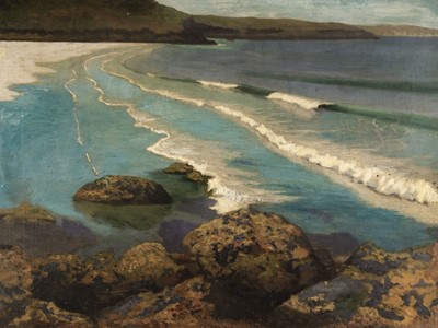 Lot 177 - Wortley (Archibald James Stuart, 1849-1905). Breaking Waves, Cornish Coast, circa 1880's