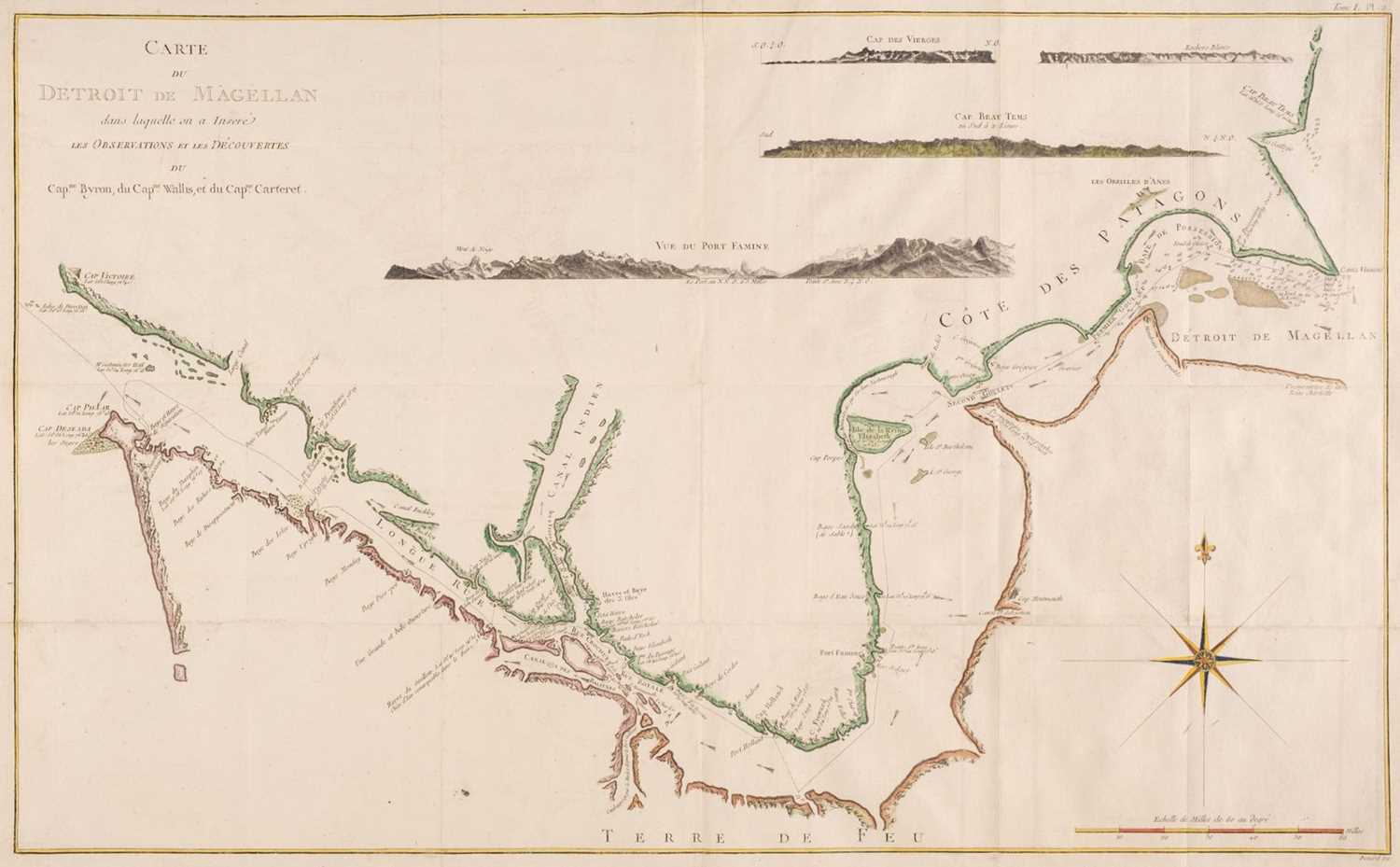 Lot 214 - Straits of Magellan. Benard (Robert), Carte du Detroit de Magellan..., circa 1775