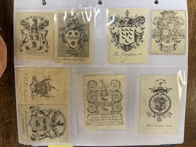 Lot 407 - Bookplates. An album of 550 bookplates, mostly 18th-century armorials