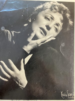 Lot 98 - Piaf (Edif, 1915-1963). French singer and lyricist. Signed Photograph, c. 1960, gelatin silver print