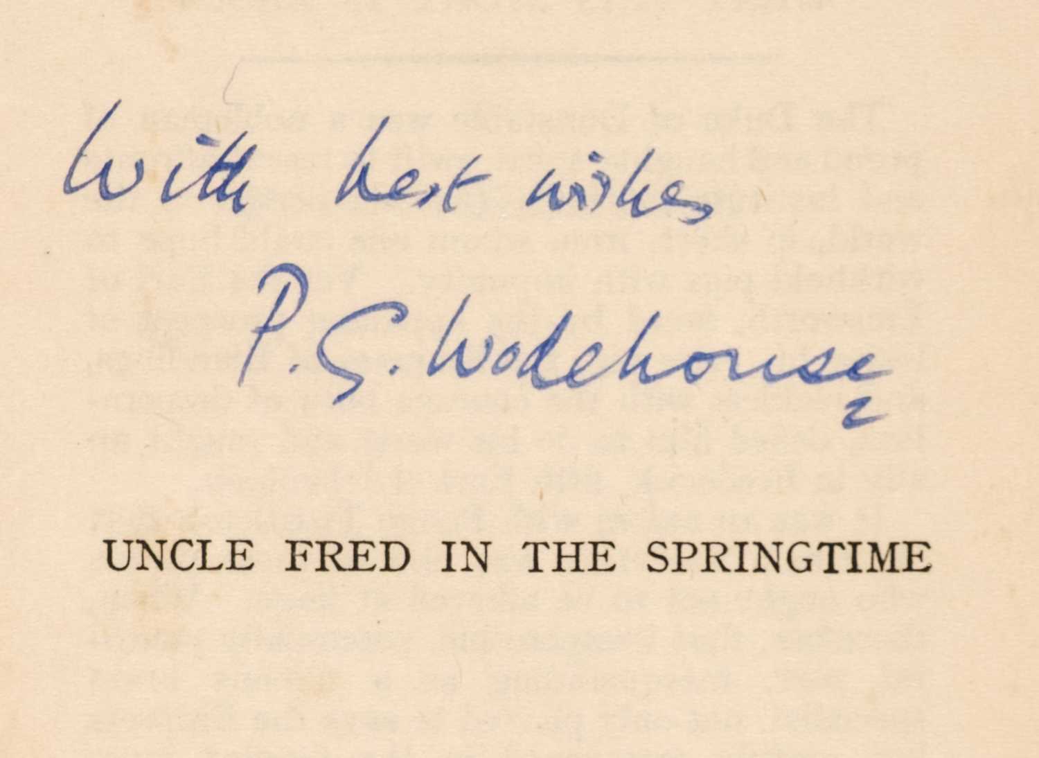 Lot 812 - Wodehouse (P. G.) Uncle Fred in the Springtime, 1st edition, 1939