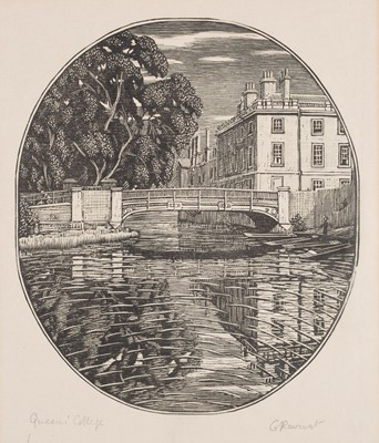 Lot 254 - Raverat (Gwen, 1885-1957). Queen's College, wood engraving