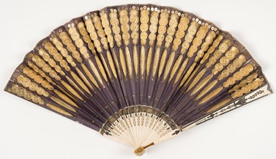 Lot 495 - Greek Revival Fan. A decorative fan, circa 1790-1810