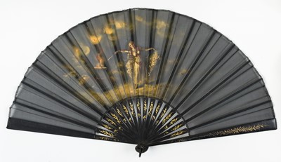 Lot 503 - Verdevoye (Eugène, 1856-1926). A painted folding fan