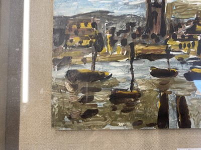 Lot 360 - Durrant (Roy Turner, 1925-1998). Evening, Brixham Harbour, 1945