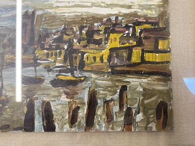 Lot 360 - Durrant (Roy Turner, 1925-1998). Evening, Brixham Harbour, 1945