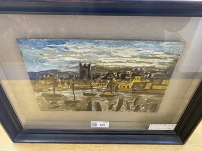 Lot 360 - Durrant (Roy Turner, 1925-1998). Evening, Brixham Harbour, 1945