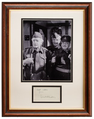 Lot 278 - Dad's Army. A group of 8 autographs of actors from the TV comedy series Dad's Army