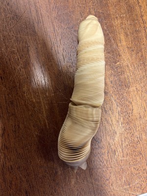 Lot 469 - Toys. Chinese cricket cage containing carved toy Eel, 19th-century and others