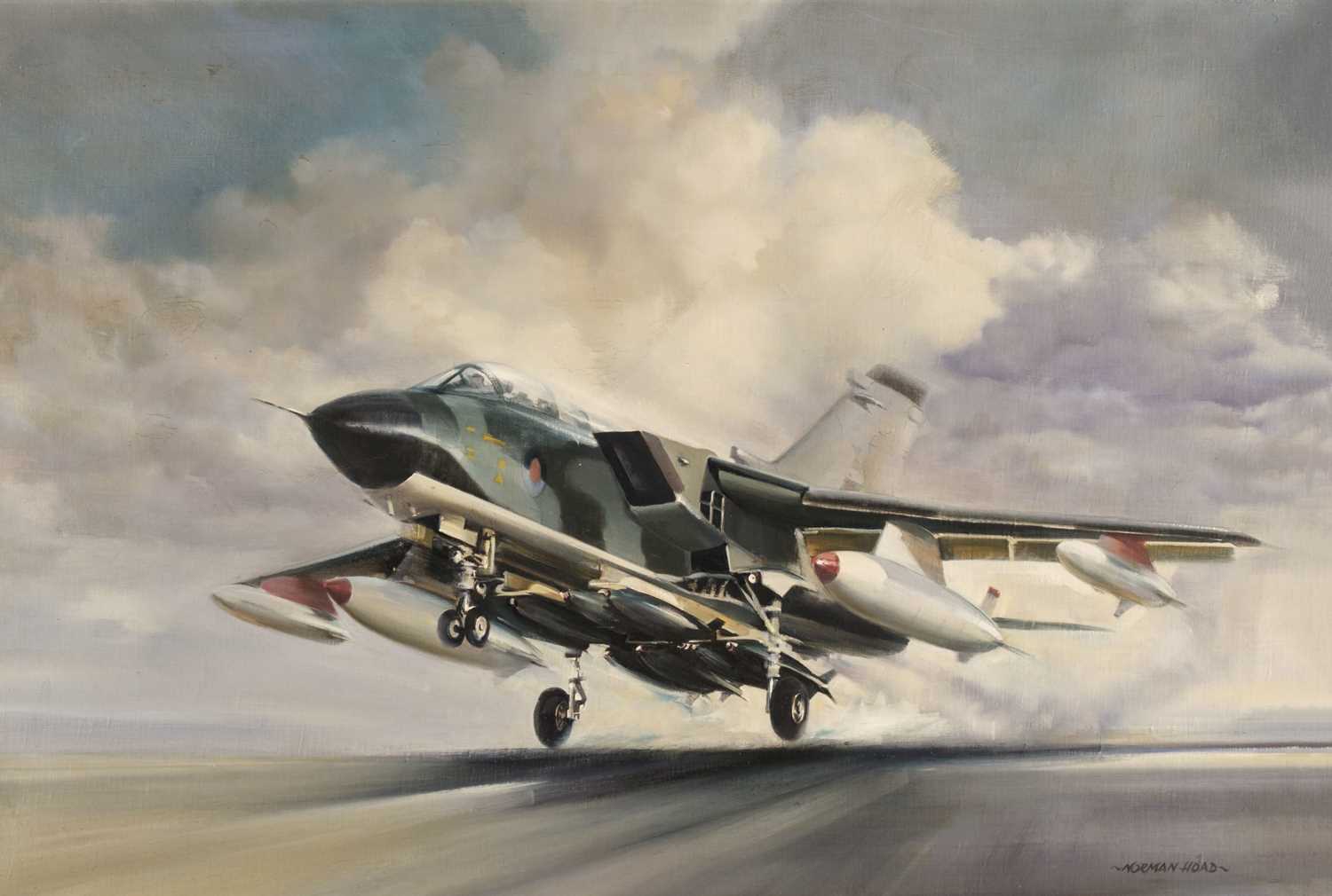 Lot 386 - Hoad (Norman). Warlord Tornado, oil on canvas