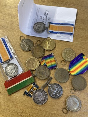 Lot 145 - WWI Medals, including killed in action