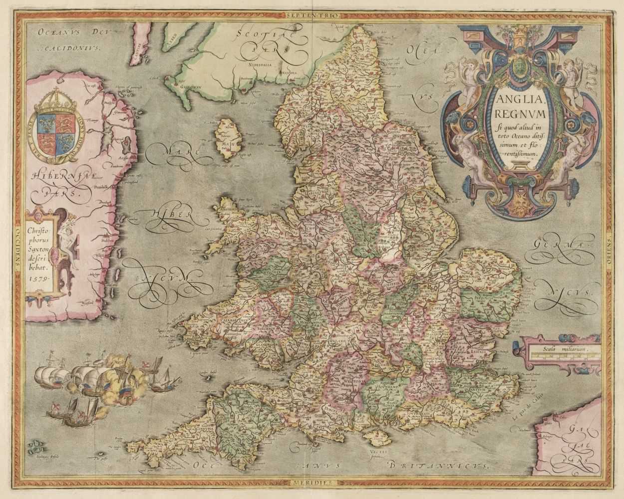 Lot 89 - England & Wales. Ortelius (Abraham & Saxton Christopher), Anglia Regnum..., 1603