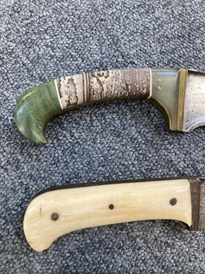 Lot 176 - Daggers. An India pesh kabz, 19th century plus an Afghan pesh kabz dagger