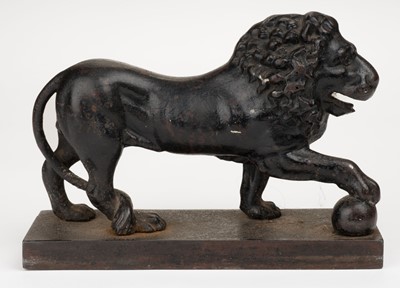 Lot 560 - Door Porter. A Regency cast iron Medici Lion door porter, circa 1825