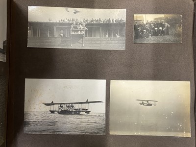 Lot 309 - Royal Naval Air Service. An album of over 200 photographs, 1914-18