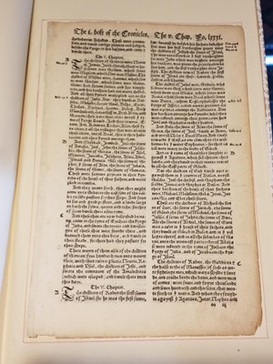 Lot 262 - Early Bible Leaves. A collection of assorted leaves from printed bibles, c. 1535 and later