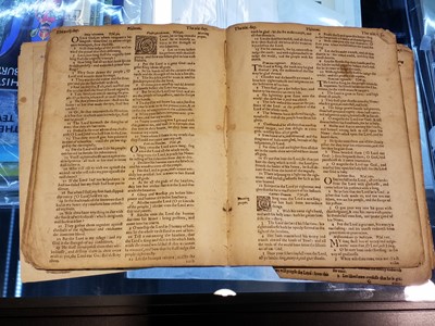 Lot 262 - Early Bible Leaves. A collection of assorted leaves from printed bibles, c. 1535 and later