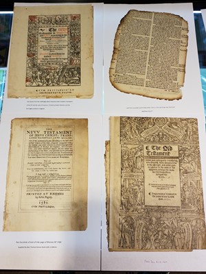 Lot 262 - Early Bible Leaves. A collection of assorted leaves from printed bibles, c. 1535 and later
