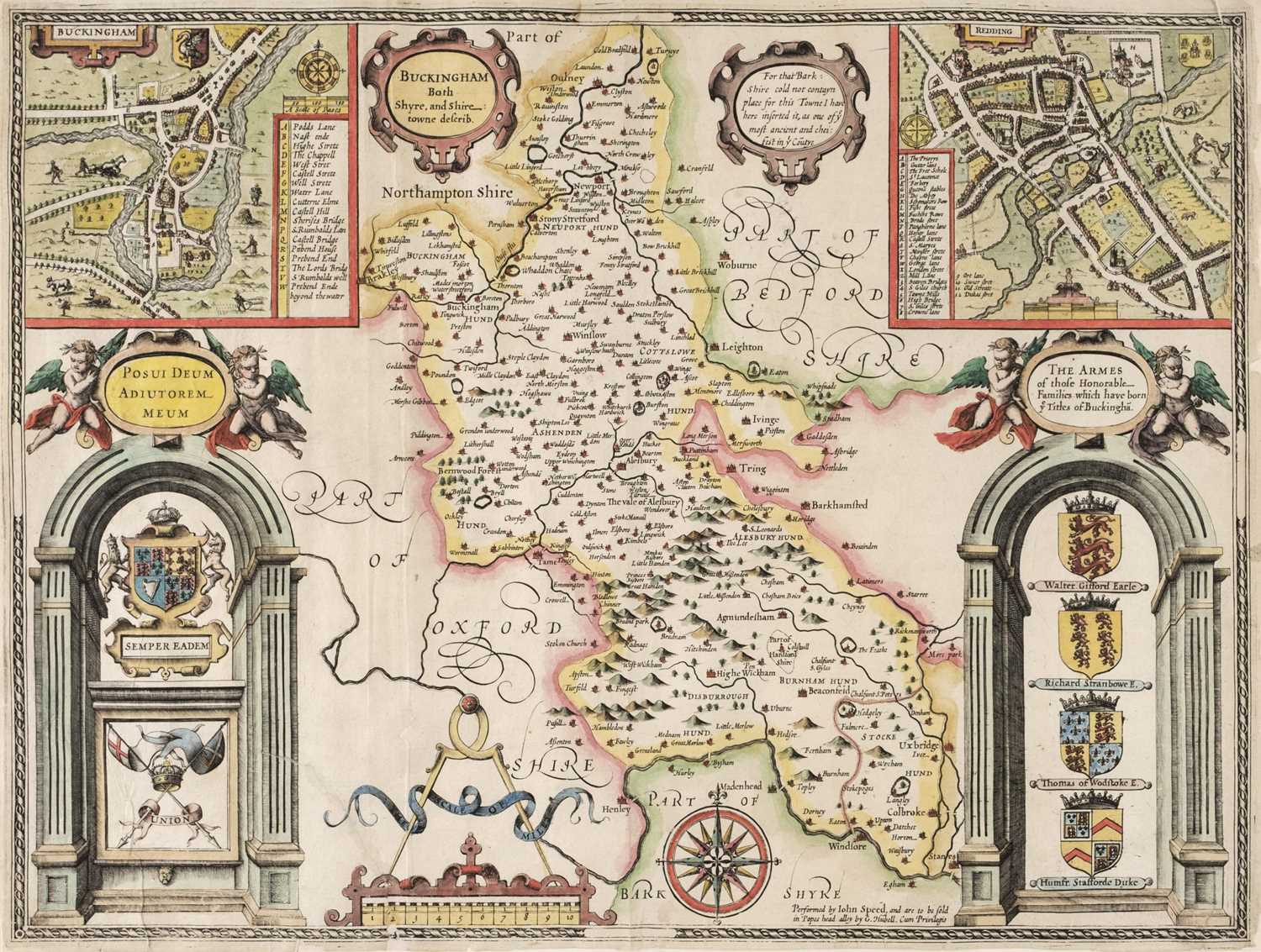 Lot 146 - Buckinghamshire. Speed (John), Buckingham Both Shyre and Shire Towne describ. circa 1608