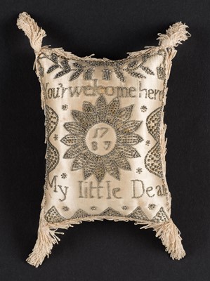 Lot 466 - Sewing. A pinwork pincushion, 1787