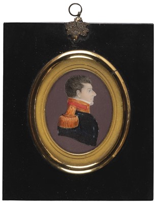 Lot 4 - Browne (Charles, Commander, 1789-1869). A Victorian portrait miniature of this Royal Naval Officer