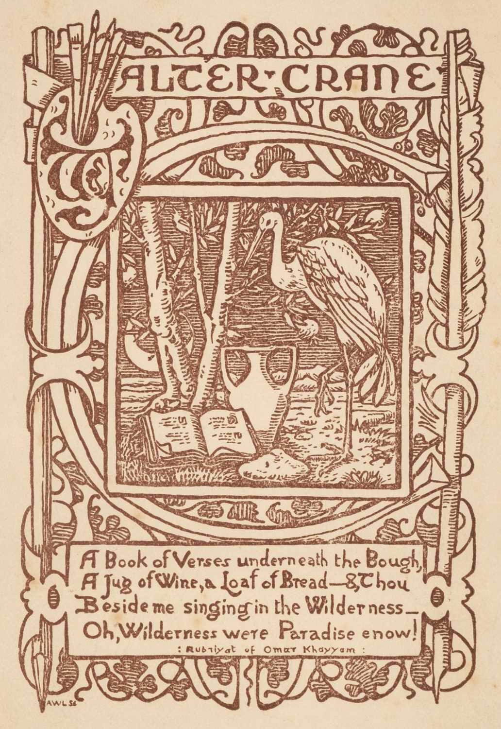 Lot 646 - Kelmscott Press. The Story of the Glittering Plain, by William Morris, London: Kelmscott Press, 1894 with Crane bookplate