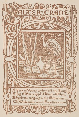 Lot 646 - Kelmscott Press. The Story of the Glittering Plain, by William Morris, London: Kelmscott Press, 1894 with Crane bookplate