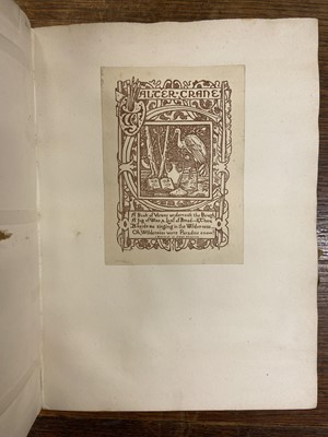 Lot 646 - Kelmscott Press. The Story of the Glittering Plain, by William Morris, London: Kelmscott Press, 1894 with Crane bookplate
