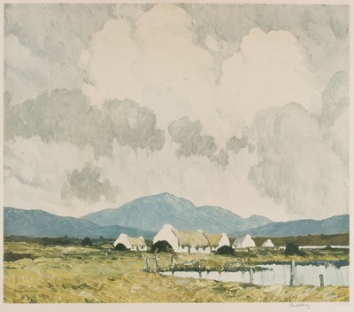Lot 235 - Henry (Paul, 1876-1958). Village by the Lake