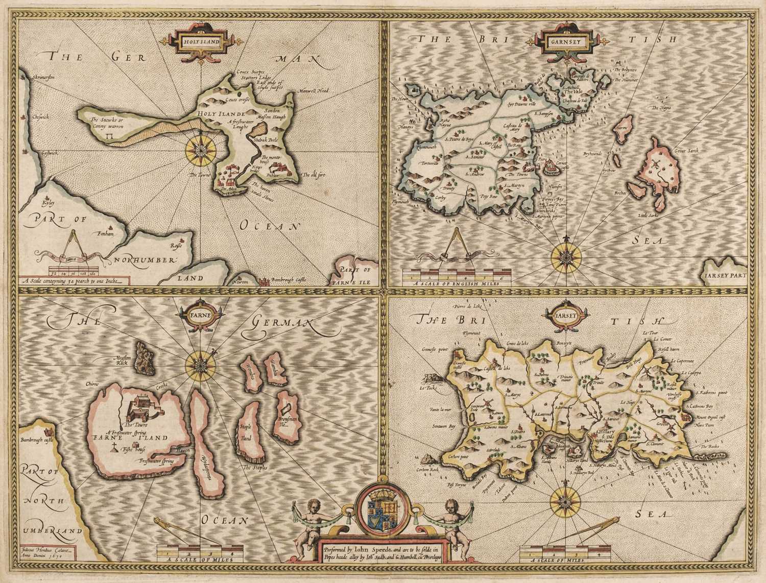 Lot 139 - British Islands. Speed (John), Holy Iland, Farne, Garnsey [and] Jarsey, 1st edition [1611]