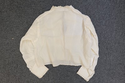 Lot 429 - Clothing. An early Victorian wedding dress worn by Elizabeth Anne Dacombe née Jeggo, 1862
