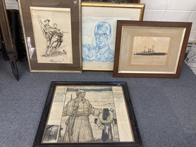 Lot 50 - Erler (Fritz, 1868-1940). WWI memorial lithograph, commemorating Karl August Reindler