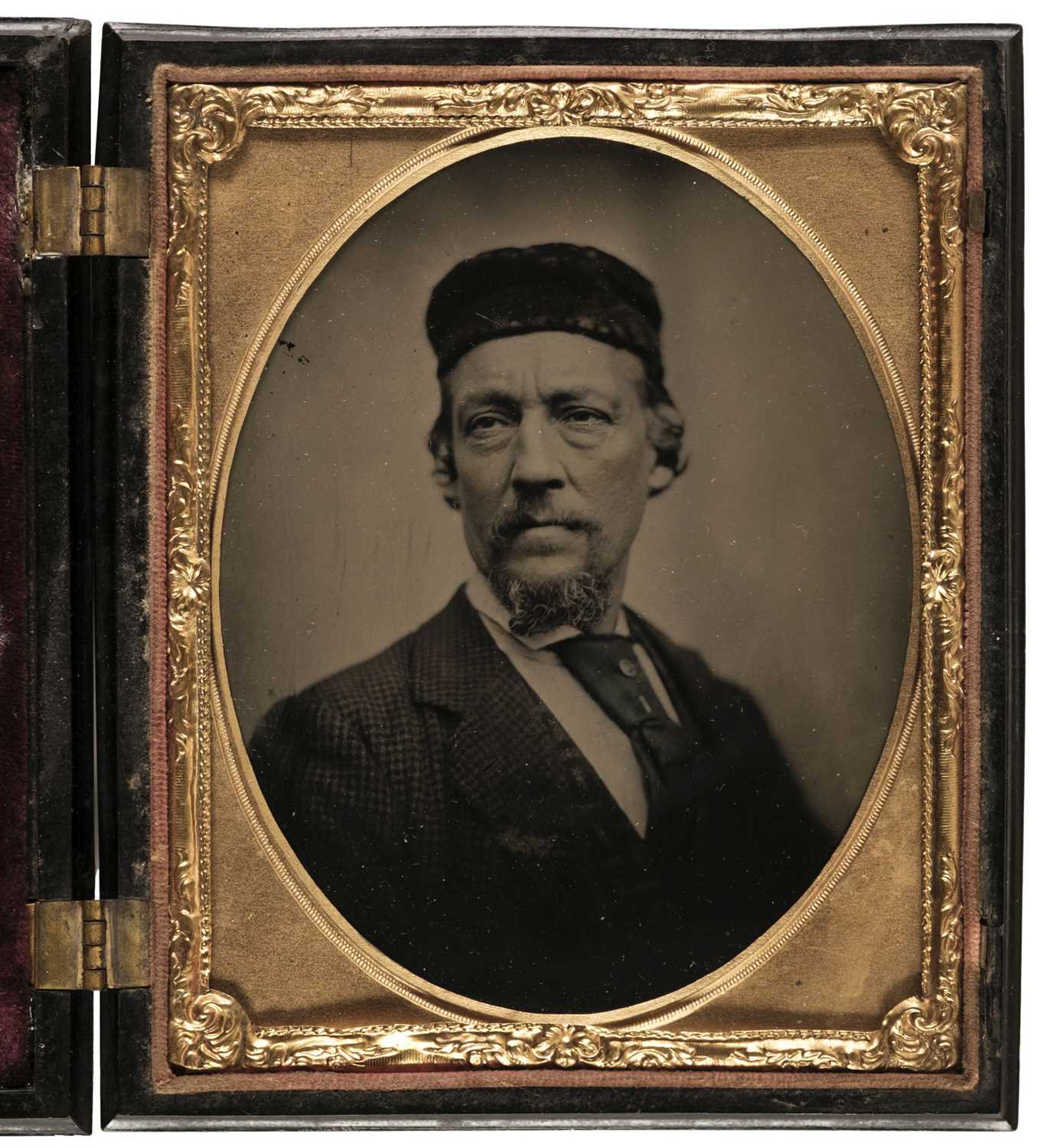 Lot 2 - Ambrotype. Half-plate ambrotype of a man, possibly an artist, c. 1860