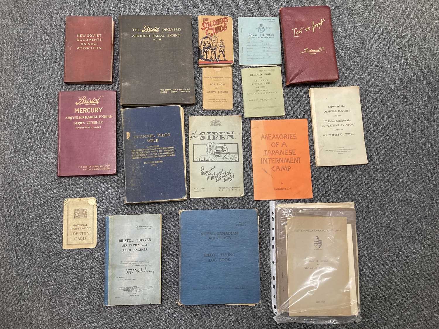 Lot 328 - Log Book. WWII Royal Canadian Air Force log book kept by Flying Officer N.V. Johnson