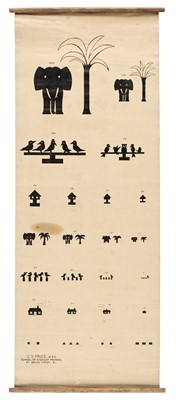 Lot 268 - Eyesight Charts. A group of three unusual eyesight training charts for C. S. Price, c. 1940