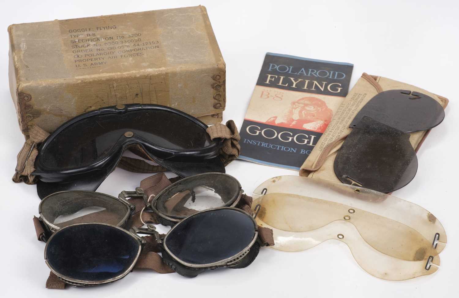 Lot 414 - Flying Goggles. A pair of 1930s German Luxor flying goggles