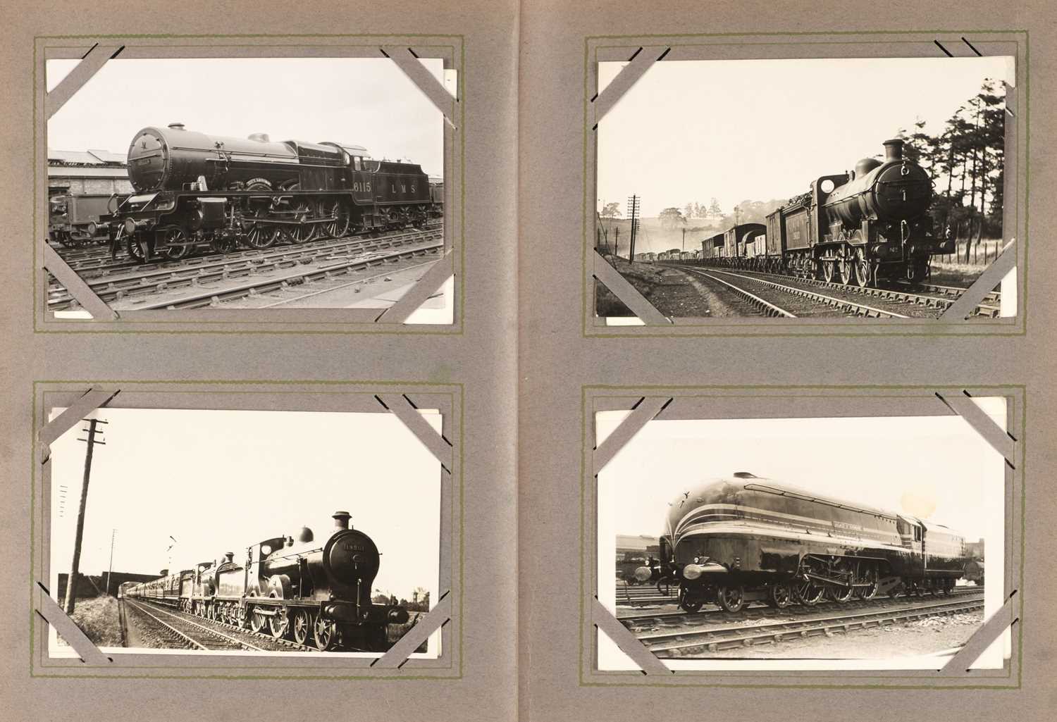 Lot 43 - Railways. 3 albums of postcards & photos, 20th c.