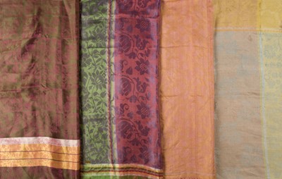 Lot 471 - Shawl. A Spitalfields changeable silk shawl, circa 1820-30, & 3 others similar