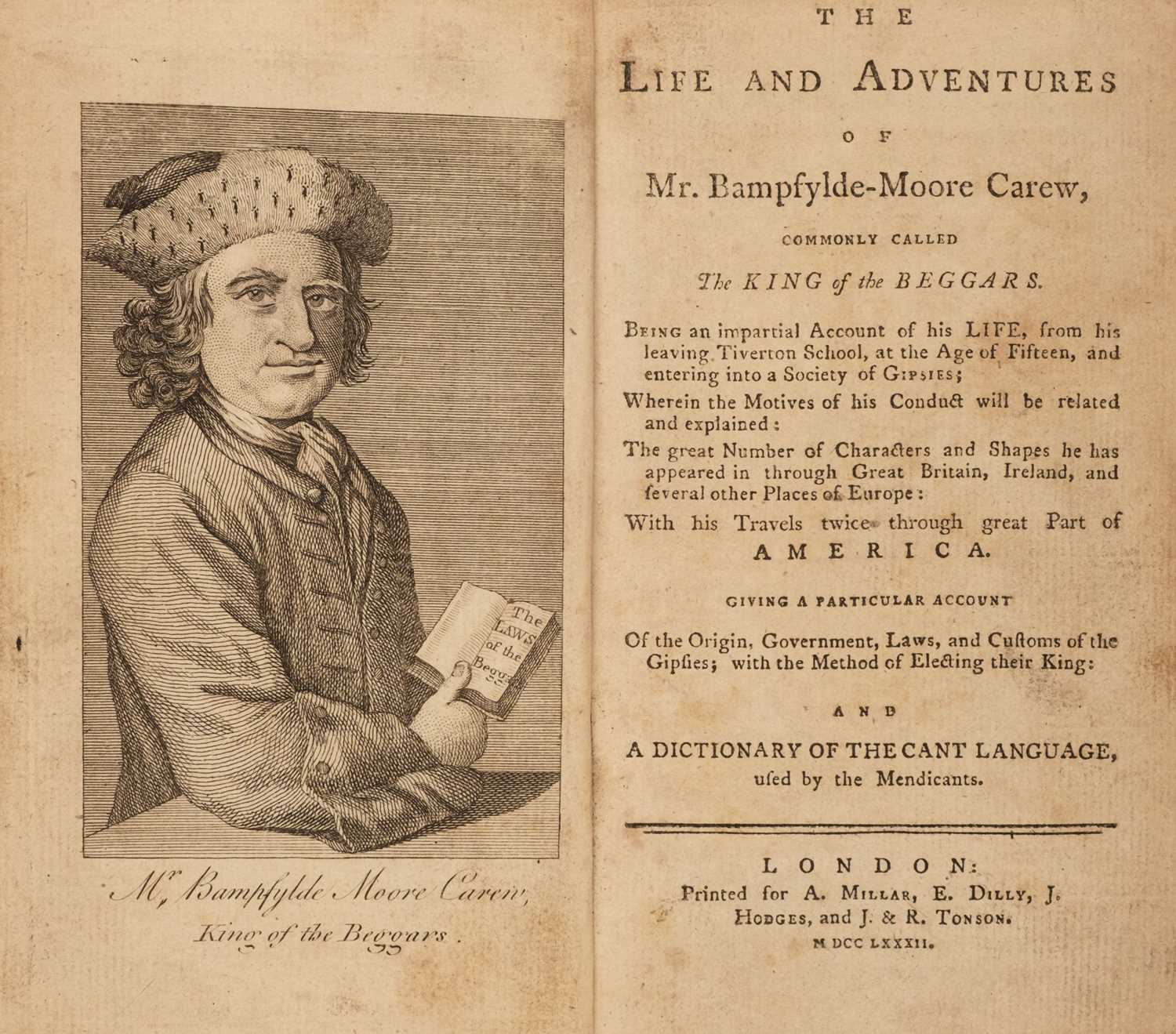 Lot 374 - Moore Carew (Bampfylde). The Life and Adventures of..., London: A. Millar, 1782