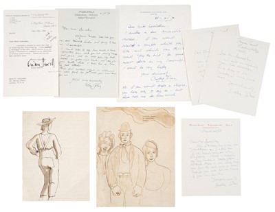 Lot 340 - John (Augustus, 1878-1991). Two original pen and wash drawings plus autograph letters